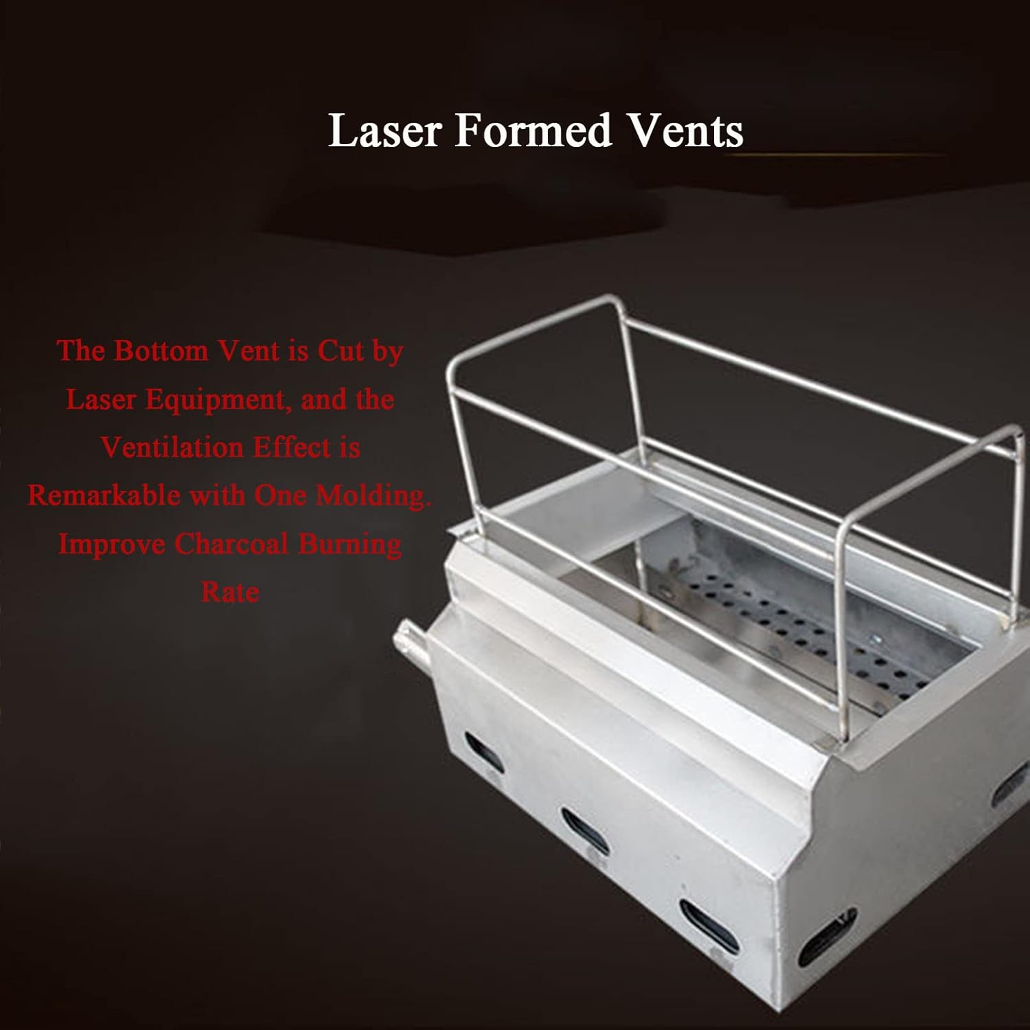 Stainless Steel BBQ Portable Charcoal Grill BBQ Lamb Skewer Camping Barbecue Grill for Garden Backyard Party Picnic Travel Home Outdoor Indoors Desktop Cooking Use