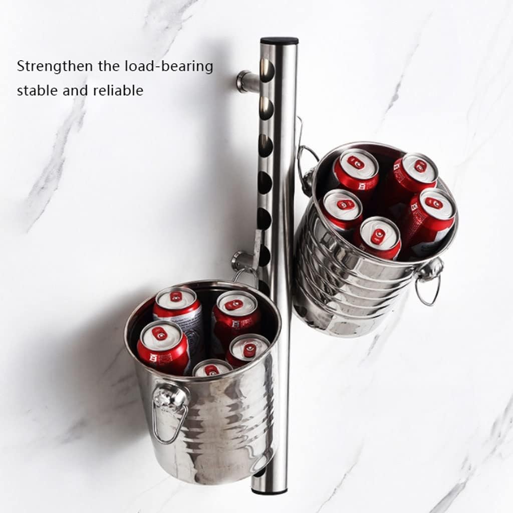 Rustic Wine Rack Wall-Mounted Wine Rack 304 Stainless Steel Wall Hanging Wine Bottle Rack Holder Simple Bar Wine Holder Home Wine Support Wine Storage Racks (Color : 12 Holes) (12 Holes)