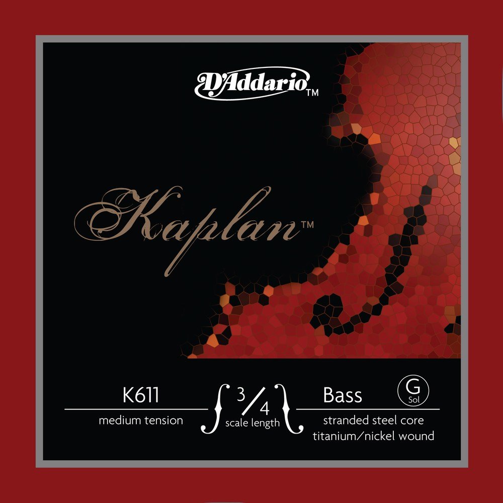 D'Addario Kaplan Bass 10Blk G 3/4 Med (K6113/4M-B10)