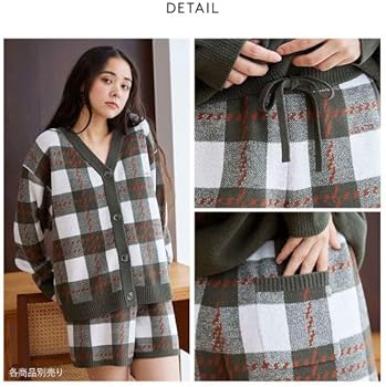 Amazon | ジェラートピケ レディース エアモコチェックジャガード