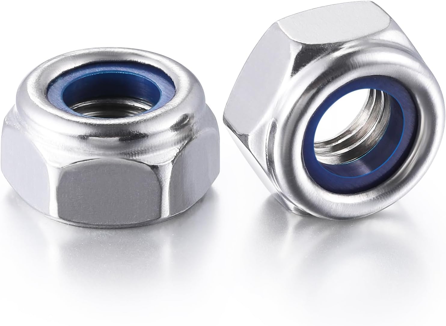 Wensilon(20pcs) M12 Self Clinching Nuts 304 Stainless Steel Self-Lock Nylon Inserted Hex Lock Nuts
