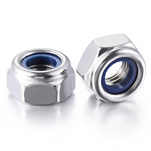 Wensilon(50pcs) M8 Self Clinching Nuts 304 Stainless Steel Self-Lock Nylon