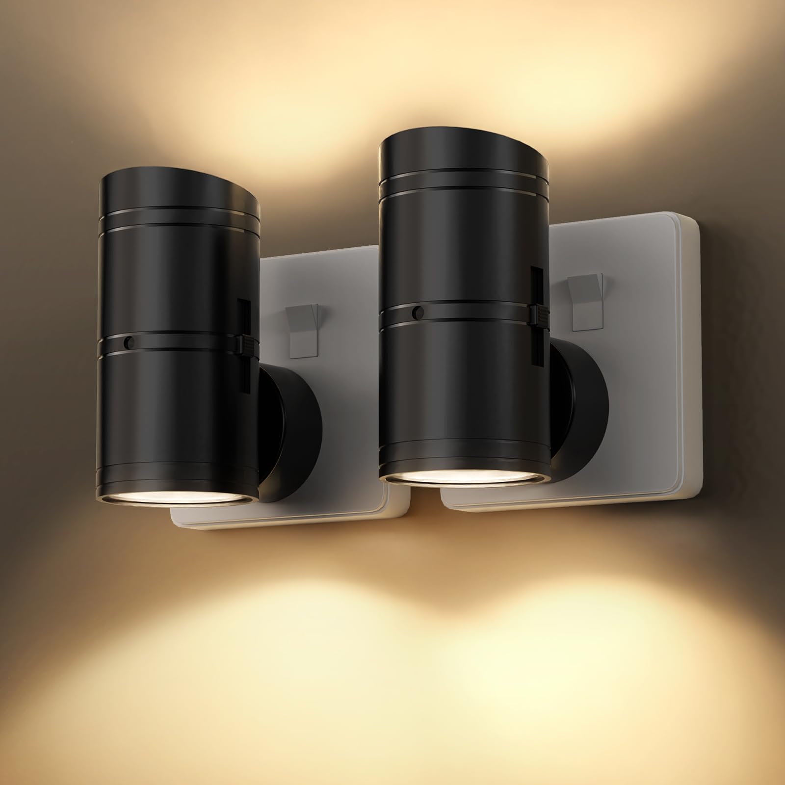 ELZO 2 Pack LED Night Light Plug in Wall with Dusk to Dawn Sensor(0-100LM)
