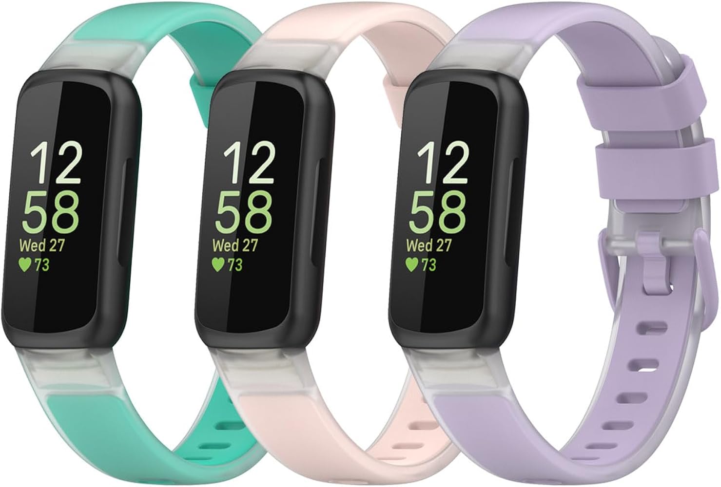 Amazon.co.jp: 適用 Fitbit Inspire 3 バンド 通気性ベルト 柔軟な