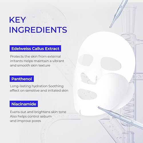 Miniatura 9 de DEWYCEL Máscara de cuidado privado  Mascarilla facial coreana premium para el cuidado de la piel  Mascarilla calmante, hidratante, levantadora y