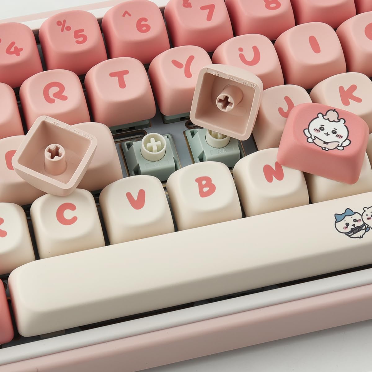 m♡ki Amazon.com: PBT Cute Keycaps, Pink MOG Profile Keycap, 139