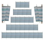 Wadan 8 Pole Green Windbreak | Extra Tall 5ft x 15ft | Colorful Wind Break for Camping, Caravan, Festival and Beach | Windbreaker Sun Shelter Garden Screen - Image 1