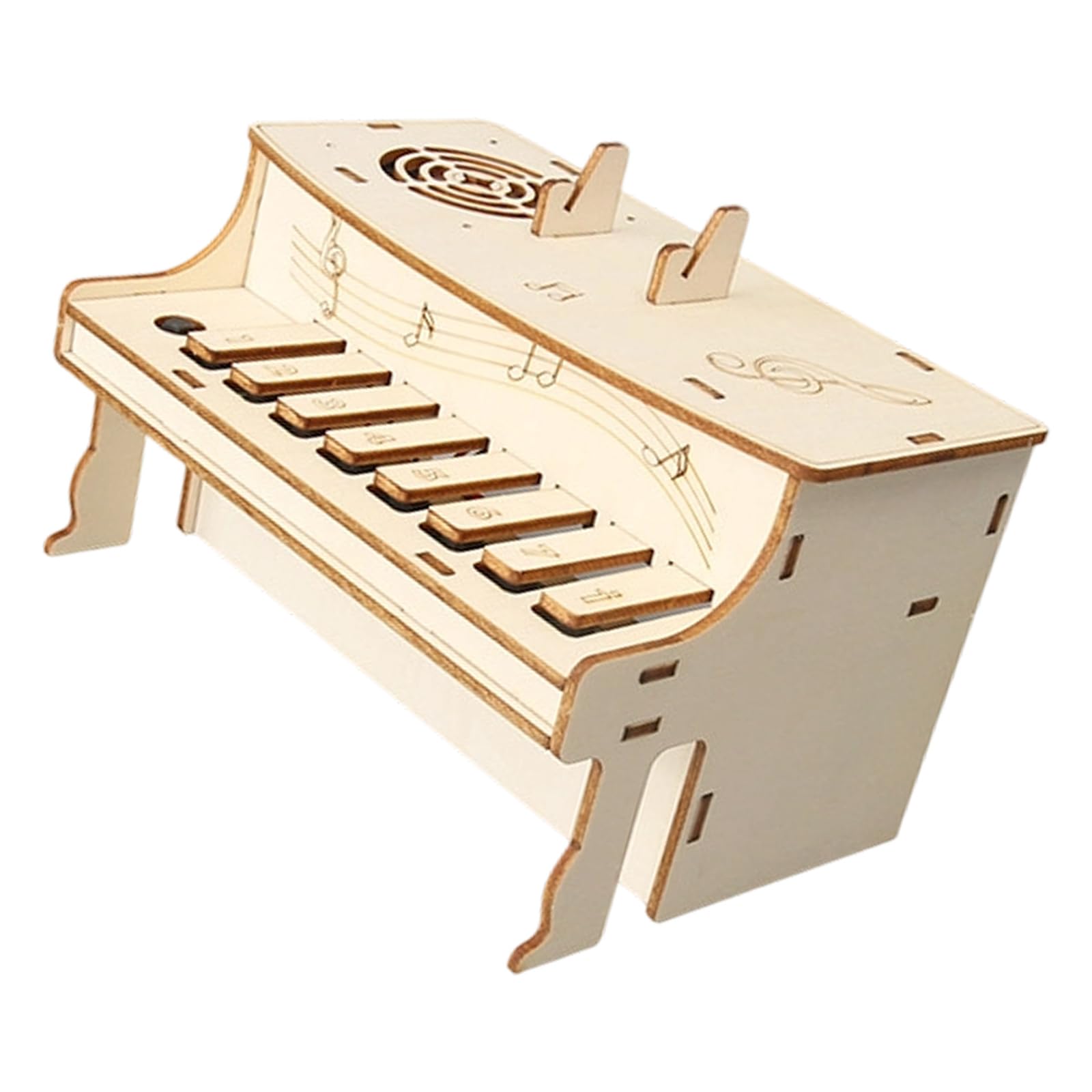 Veltros Wooden Electronic Piano Assembly Toy Set for Kids Educational Toy with Music Learning Function Wooden Educational
