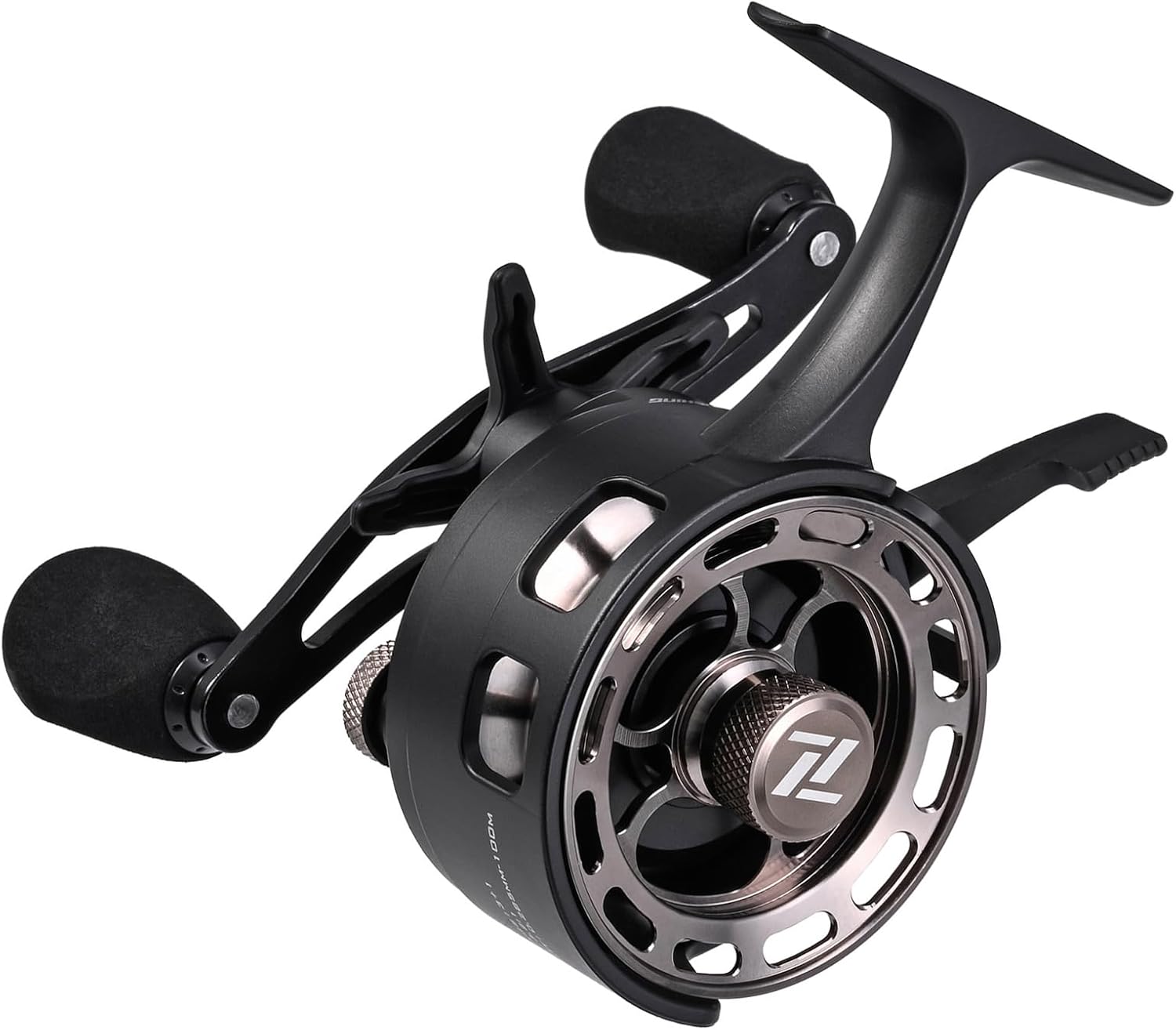 Ice Fishing Reel, 3.2:1 Gear Ratio Spinning Reel with 3+1 Ball Bearings, Smooth Ice Fishing Reel for Winter Use