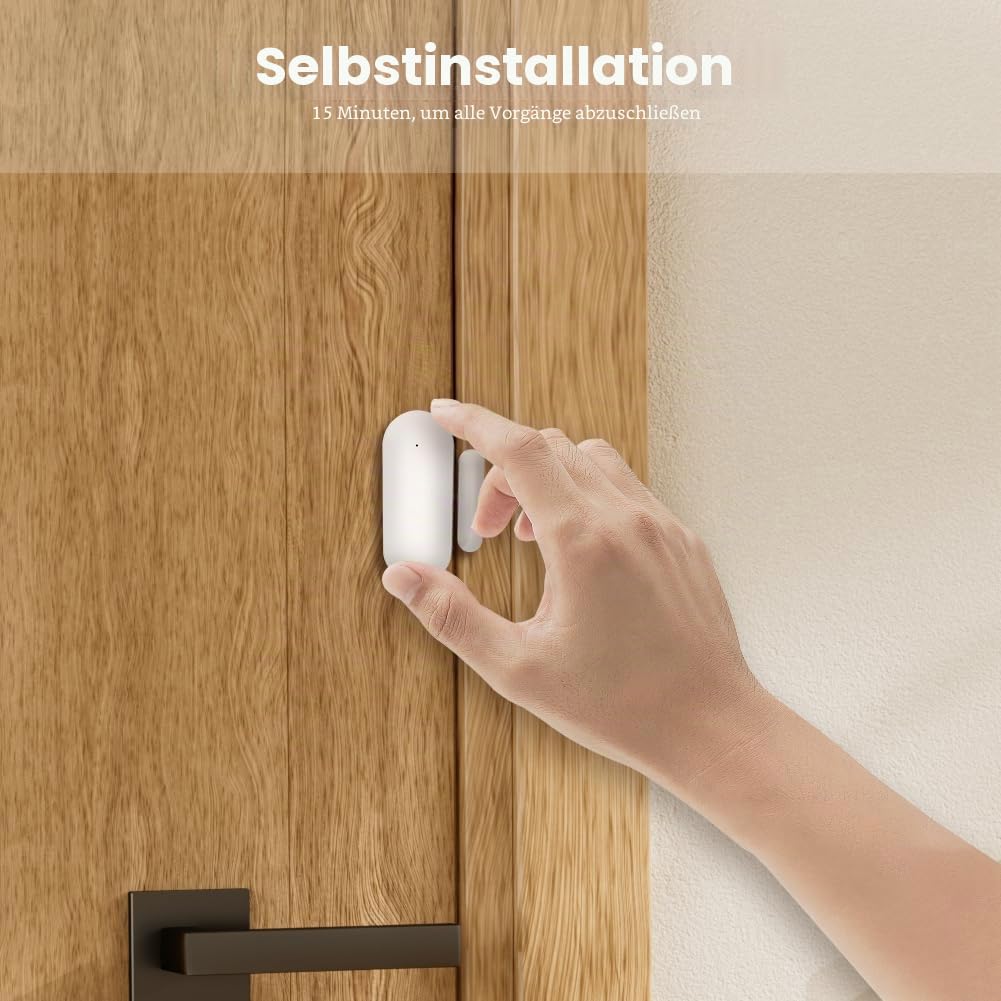4G/WLAN Smart Home Sicherheitssystem, Alarmanlage Haus, Alarmanlage Wohnung mit APP, 8 Stück: Tür- und Fenstersensoren, Bewegungsmeldern, Fernbedienungen, 120dB Sirene, Funktioniert mit Alexa