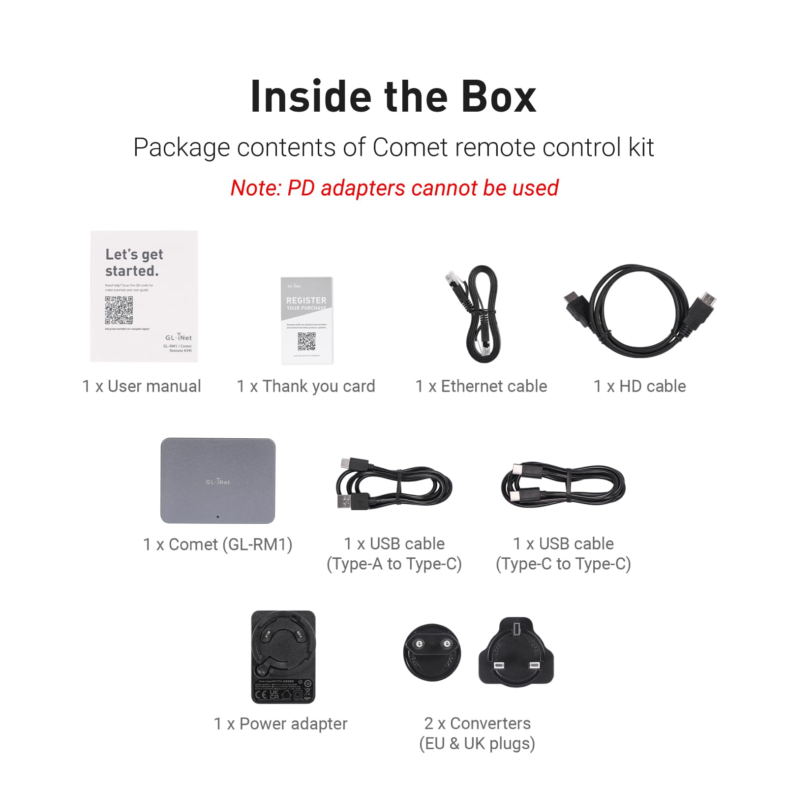 GL.iNet Comet (GL-RM1) Remote KVM Control Over Internet,4K@30Fps,Tailscale Support,Install OS Via BIOS Control, Home Offices,Data Center, IT Management and Industrial Applications