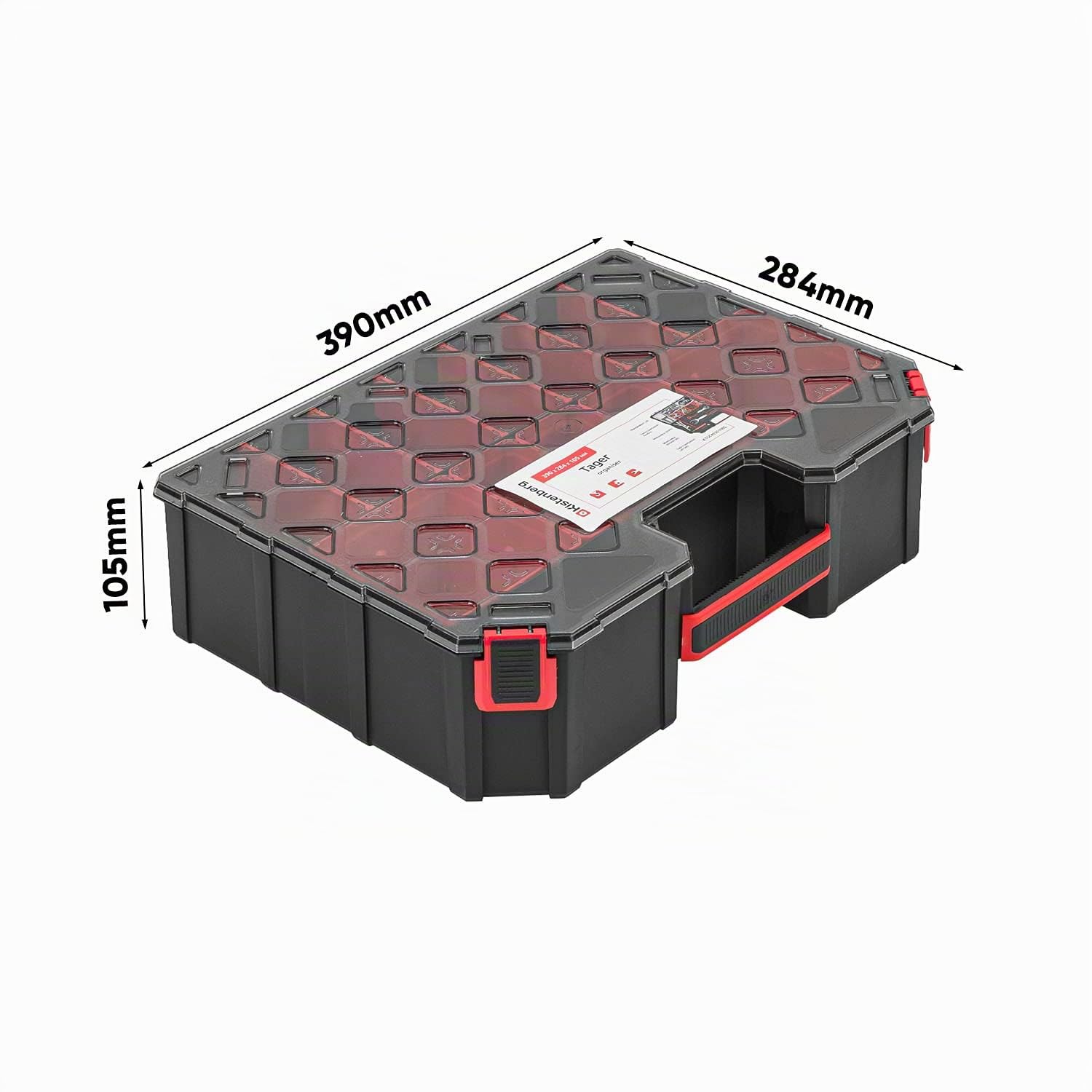 6x Sortimentskasten XXL Kleinteilemagazin mit Transparent Deckel Sortierkasten Sortierkoffer Werkzeugbox Sortimentskoffer Kasten mit herausnehmbaren Fächern