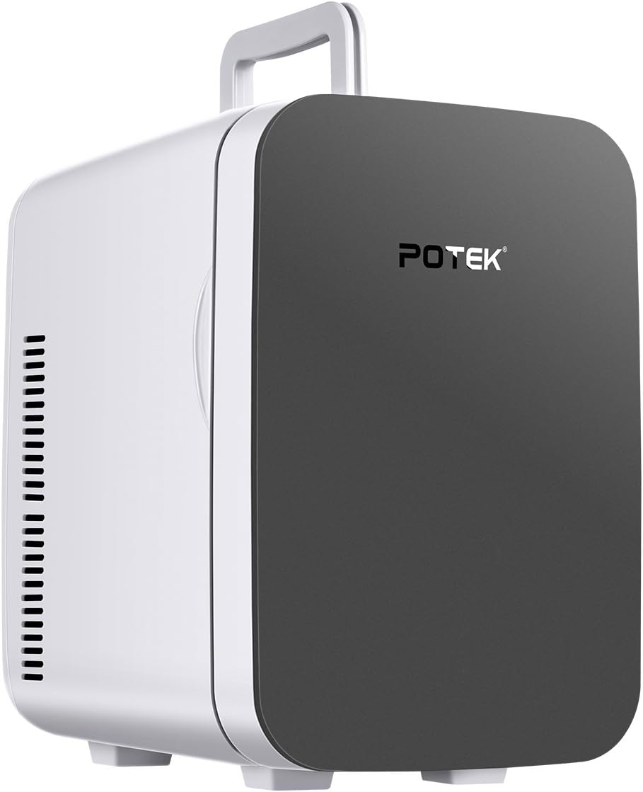 Potek 15 Liter/18 Can Portable AC/DC Mini Fridge Thermoelectric Cooler and Warmer for Home and Car