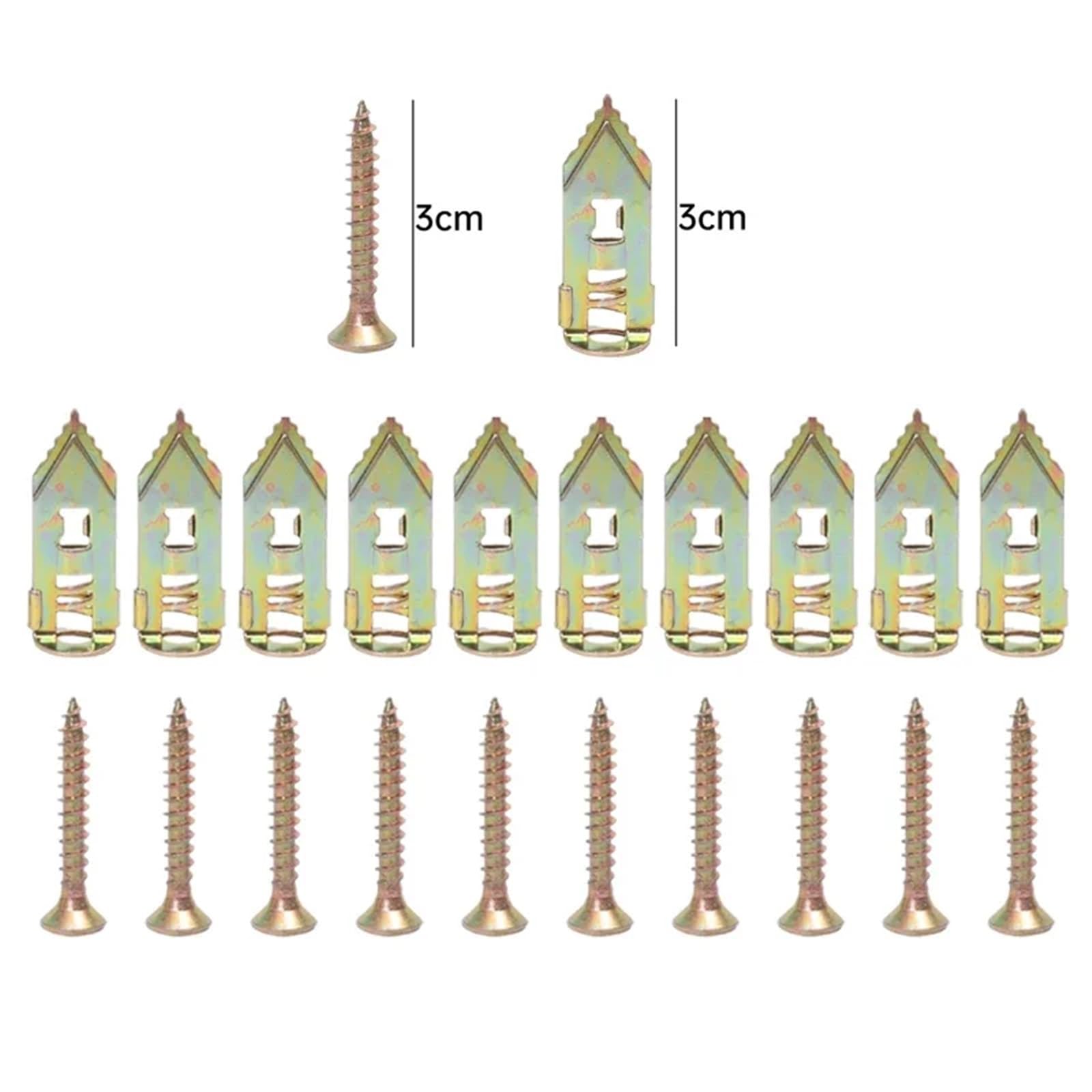 Hohlraum-Spreizdübel mit Selbstbohrfunktion, Selbstbohrende Ankerschrauben for Trockenbau-Gipskartonplatten(300 Sets)