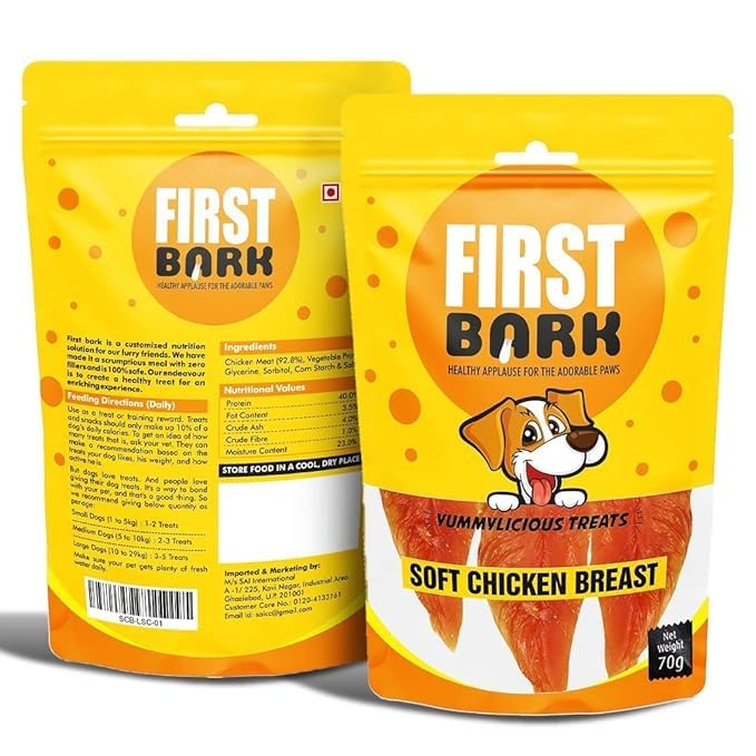 FirstBark Chicken Jerky Dog Treats, Human Grade High Protein Chicken, Fully Digestible Healthy Snack & Training Treat Chicken Breast - Pack of 8 - Sold by MS Traders (B0CST4BKVP) Amazon Price History, Amazon Price Tracker