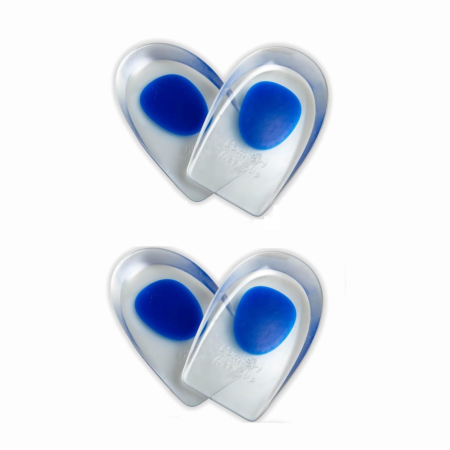 Wonder Care 2 Pair Gel Heel Cushion for Pain Relief - Women and Men | Silicone Pad | Plantar Fascitis Inserts, Spur Pads | Achillies Support | Cushion Inserts | Large