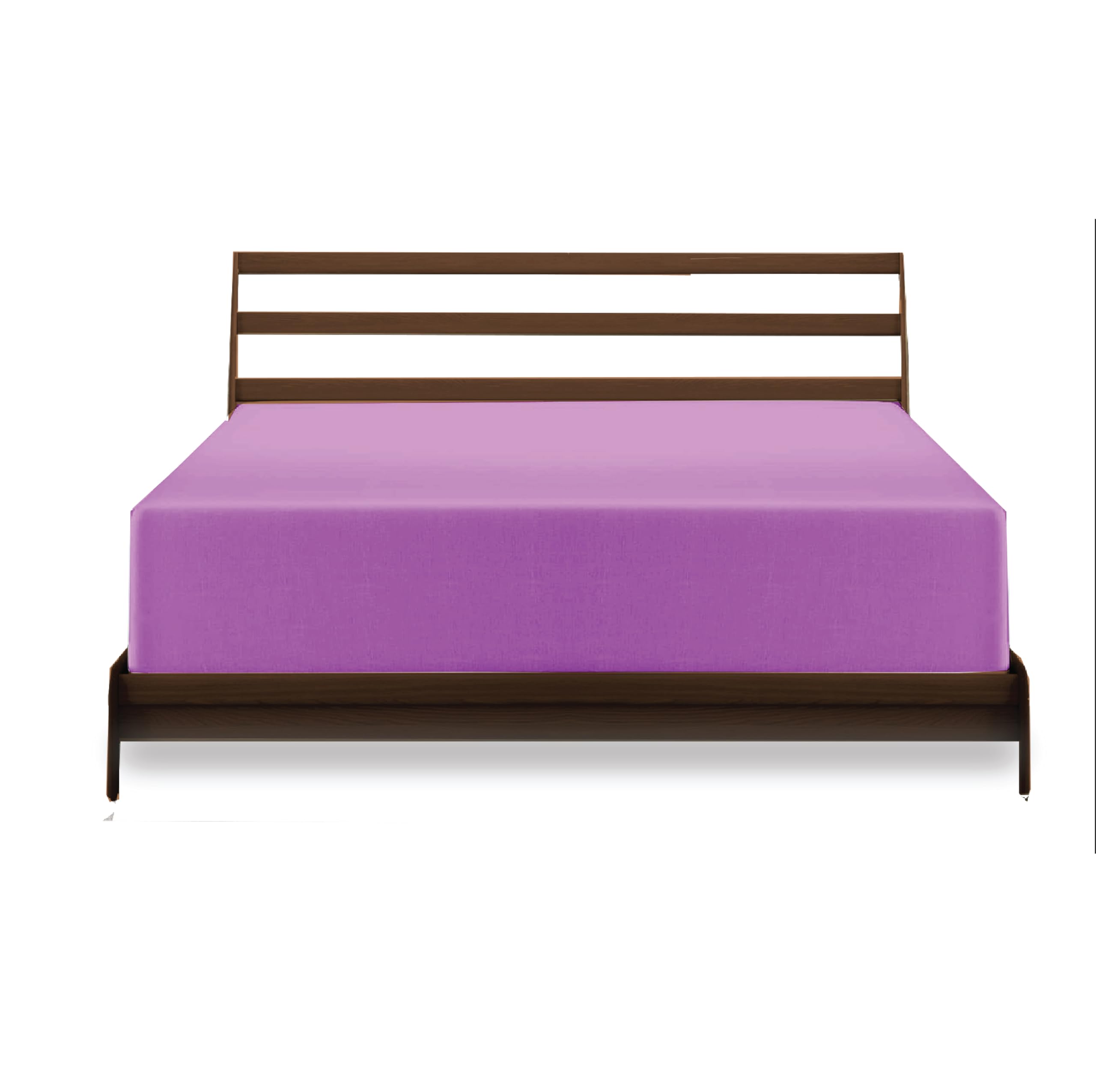 APEX FURNISHINGS King size Fitted Sheets โ Lilac Bottom Bed Sheet Bedding with 25cm Deep Pocket - 150cm x 200cm