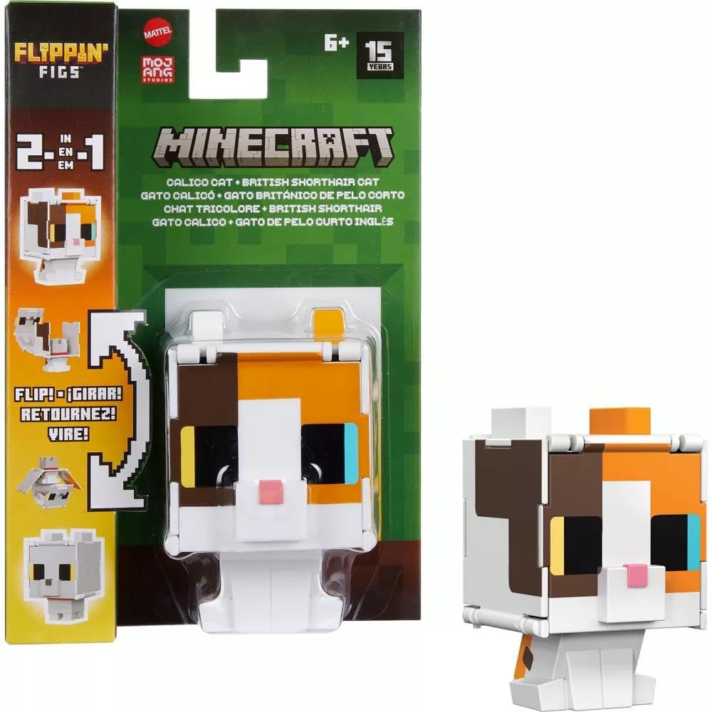 Minecraft Action figure 15 Years Jellie Cat, salmone crudo e letto incluso