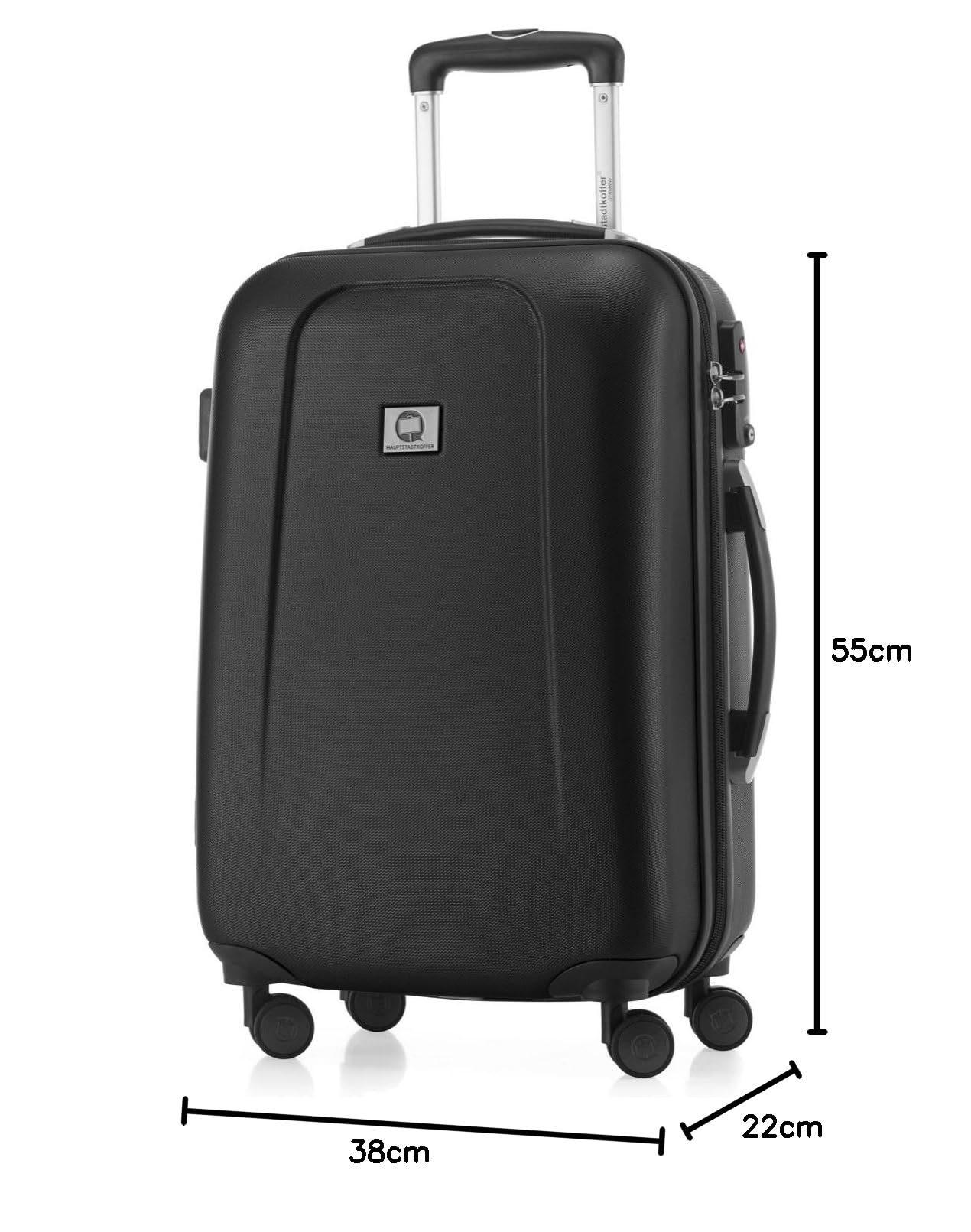 HAUPTSTADTKOFFER - Ślub - Bagaż podręczny TSA, Czarny, 55 cm, Bagaż podręczny
