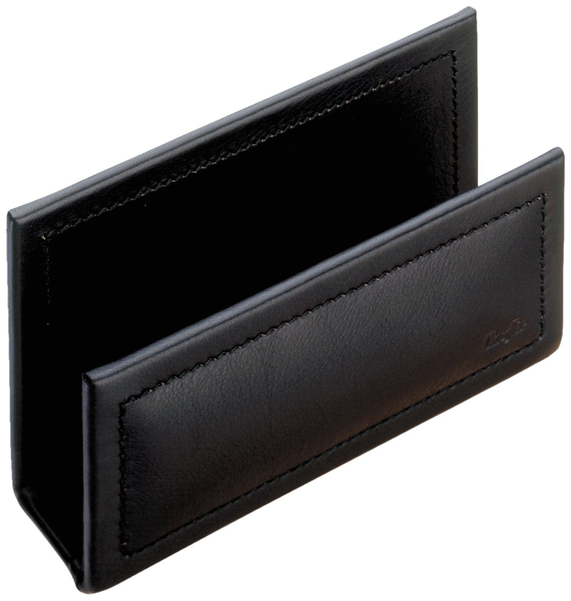 Läufer Ambiente MODENA 33016 - Tampone per timbri, 16 x 6,5 x 8,5 cm, in vera pelle, colore: Nero