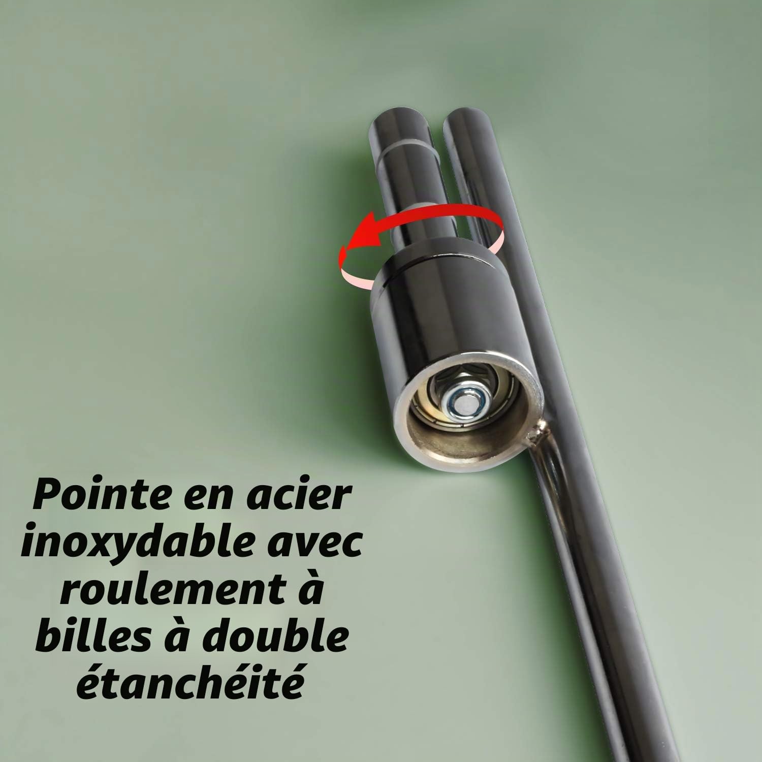 Anley Piquet de Sol de 19.5 – Piquet en Acier Inoxydable avec roulement Lisse – Compatible avec Les mâts de Drapeau de bannière Flottante avec Un ID de 0.65 – Piquet de Sol Uniquement