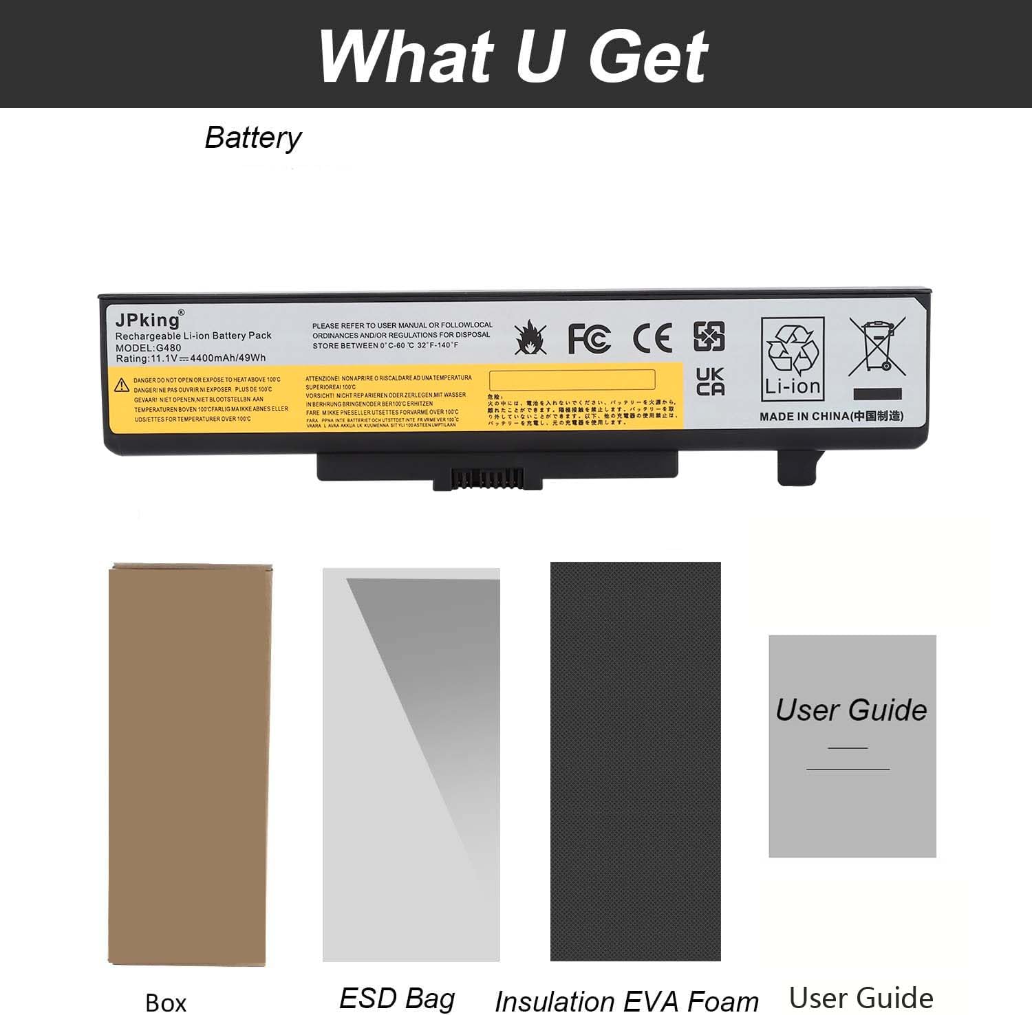 Batteria Green Cell Per Lenovo L11S6Y01 - 4400 MAh, 10.8V, Compatibile Con G580, G500, G510, B490, IdeaPad P500, Y580 E Altri