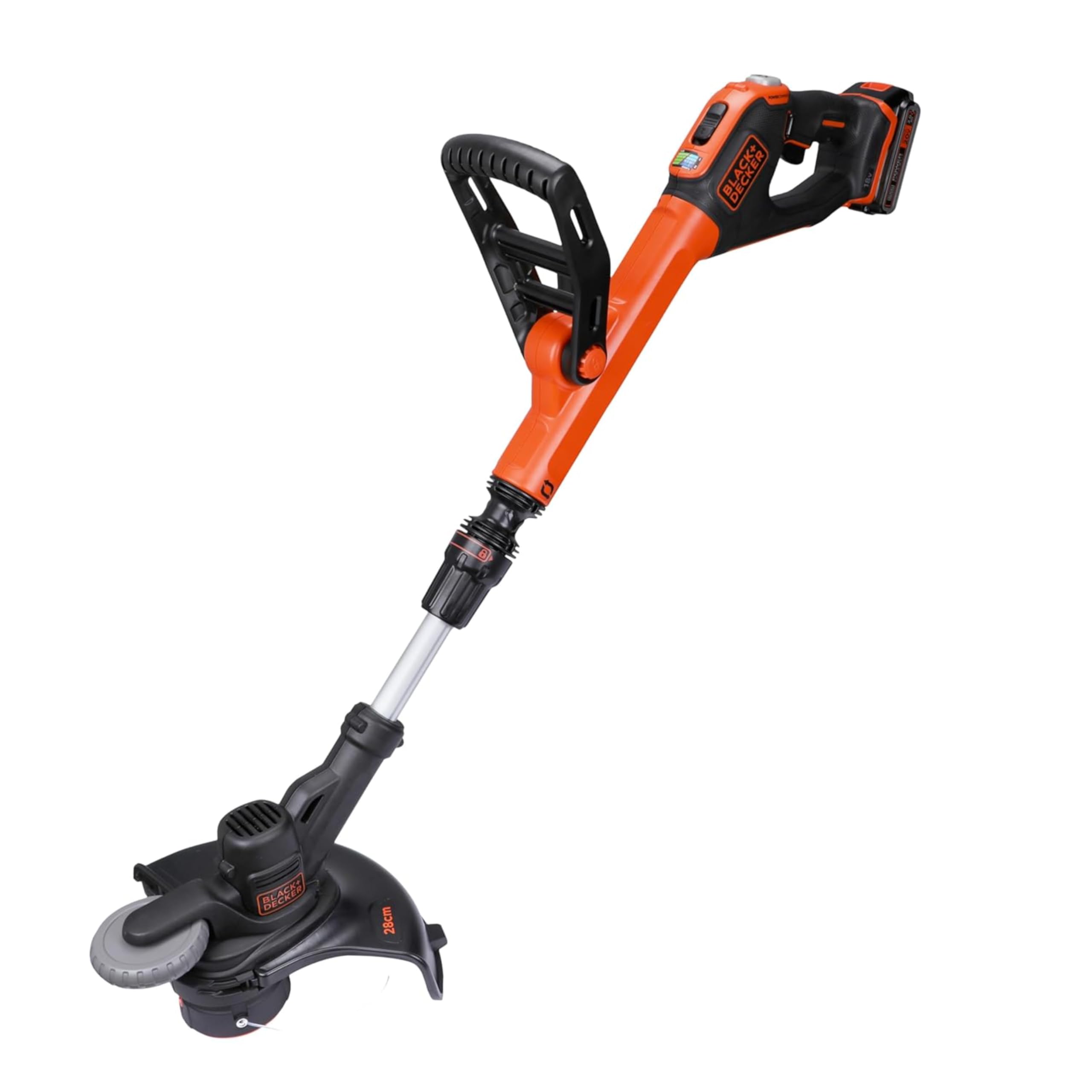 beyond by BLACK+DECKER: STC1820EPCF-B1 |18V Lithium-ion Cordless POWERCOMMAND™ String Trimmer with Bed Edger Attachment| 18 V, Li-ion Battery| Cutting Width 28 cm | Suitable for Home Gardens