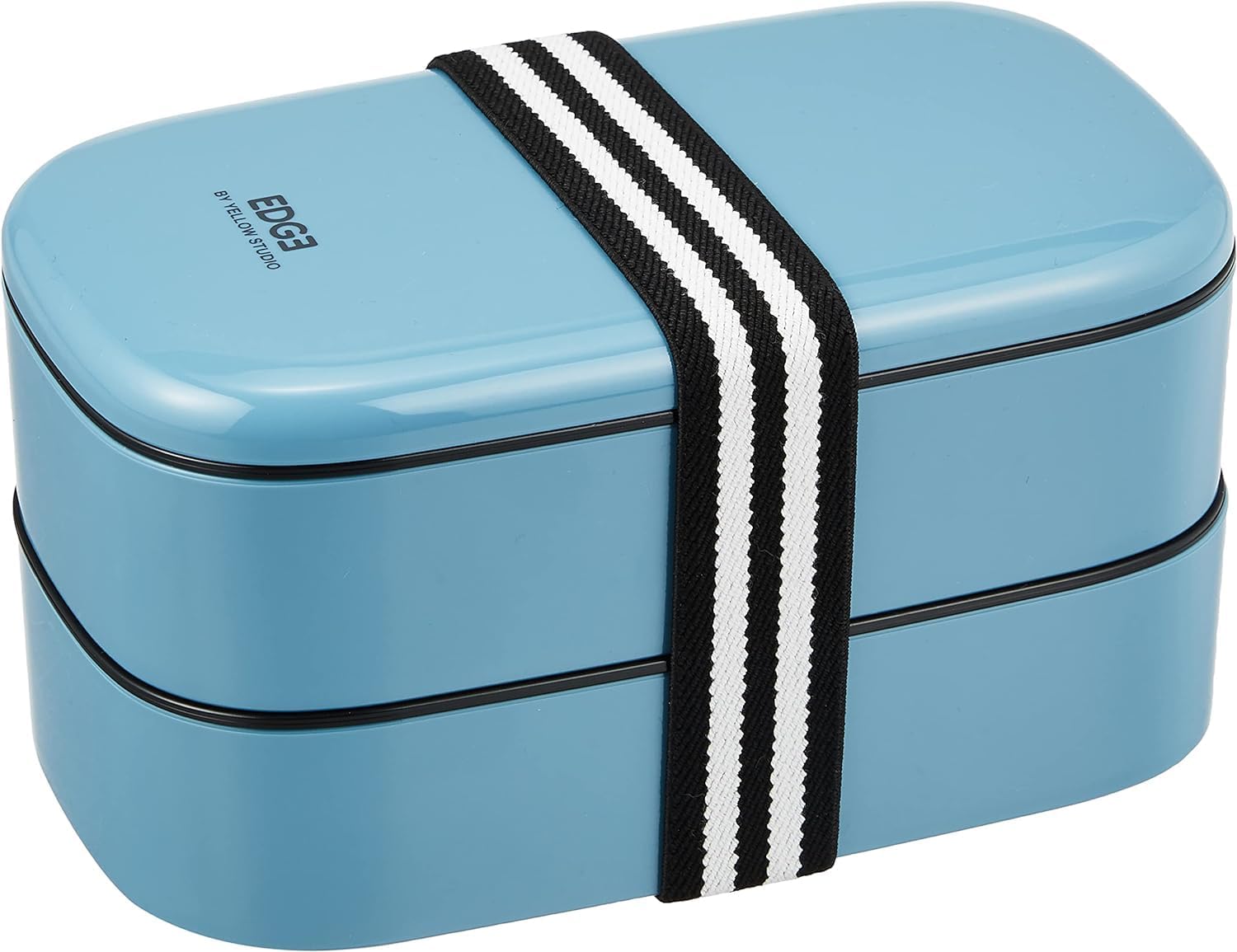 Yellow Studio 20EDGE Lunch Box, Oval, 27.1 fl oz (800 ml), Made in Japan, Blue
