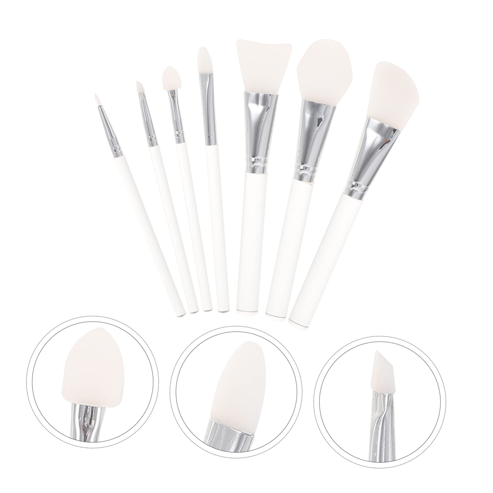 minkissy 21pezzi Pennelli Per Trucco Da Accessori Per Makeup Con Manico Acrilico Trasparente Per Fondotinta e Maschere Visage Uso Professionale e Domestico Opp Bag