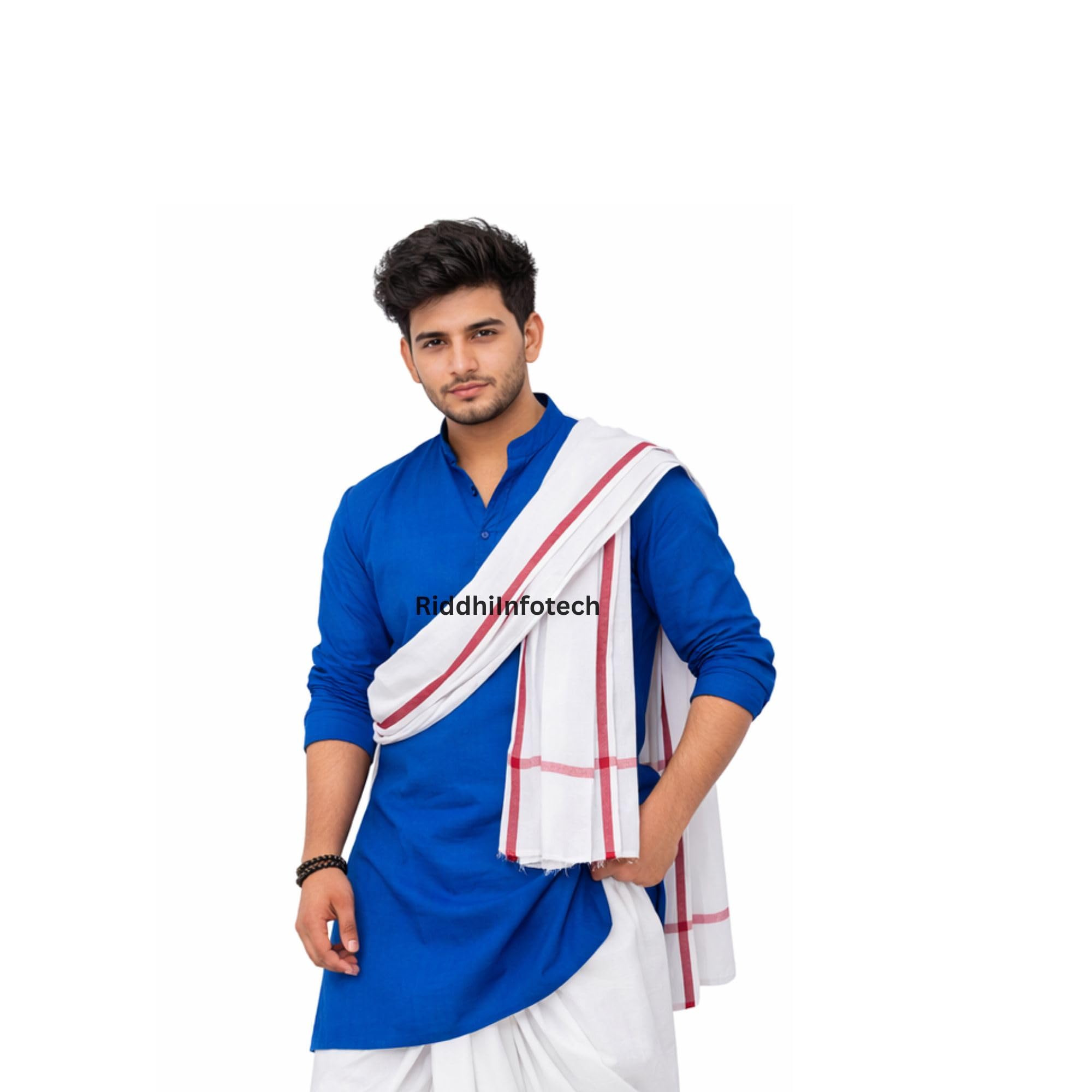 RiddhiInfotech Cotton Gamcha for Men | Traditional White Gamchha | Pure Cotton Indian Gamcha Towel | Multipurpose Desi Angochha Head Scarf | Pooja, Bath & Daily Use Towel | 1 Pc-picture-33