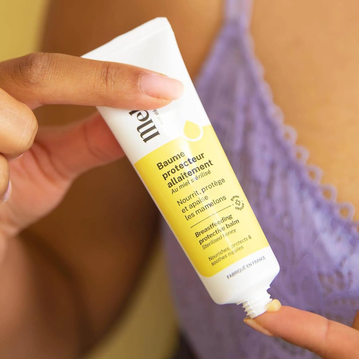 Alvadiem | Melicare Baume Protecteur Allaitement Crevasses Mamelons | Apaise, Hydrate, Prévient les Irritations | 48% Miel Médical Stérilisé Breveté | Fabrication Française, 100% Naturel | 30 g