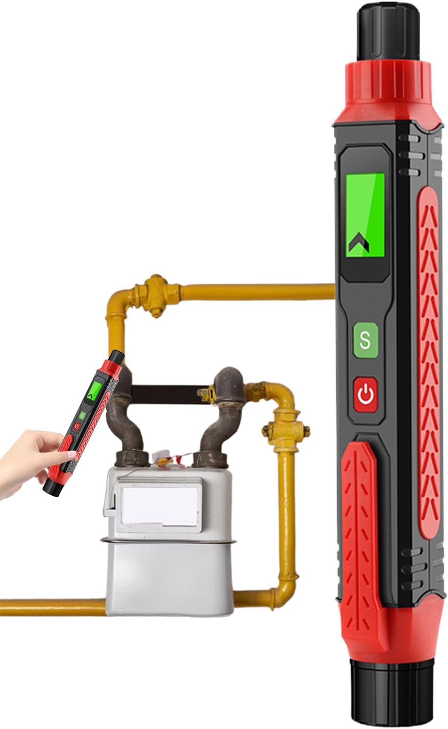 Natural Gas Leak Detector Audible & Visual Alarm Sniffer Analyzer | Portable Gas Detector for Safety Home Car Restaurant Indoor Hotel