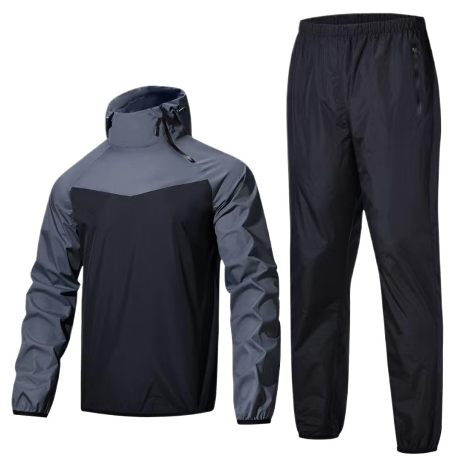 SaunaanzüGe Saunaanzug Unisex Gym Bekleidungsset Herren Ganzkörper Schwitzen Sportbekleidung Damen Boxtraining Laufen Fitness Gewichtsverlust Trainingsanzug(Color8,XXXL)