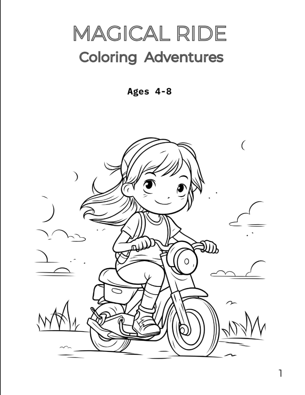Magical Ride Coloring Adventures: Fun and Easy Coloring Pages for Kids Ages 4-8