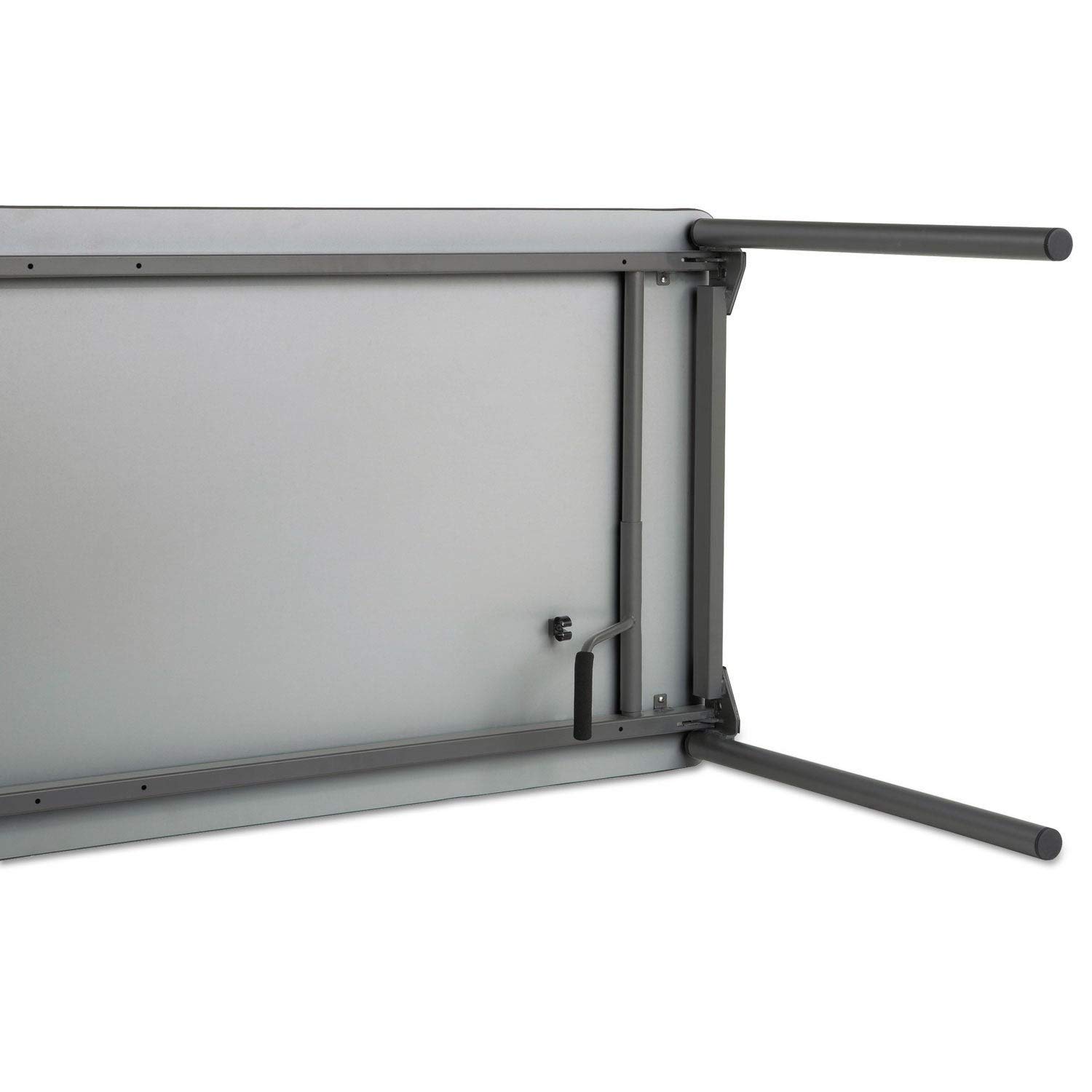 Iceberg Maxx Legroom Wood Folding Table, Gray, Open Corner Design, 1000 lbs Weight Capacity, 18" x 60"