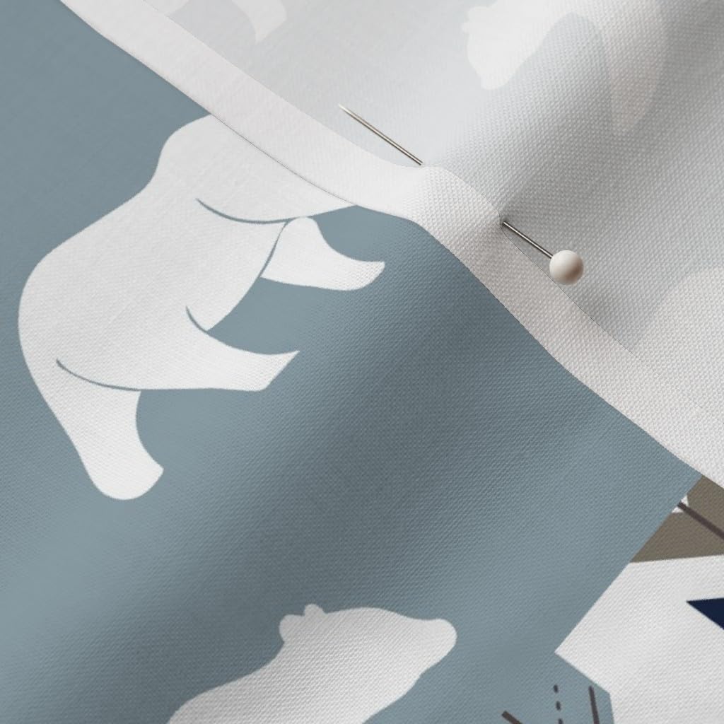 Spoonflower Fabric - Woodland Patchwork Rustic Woods Mint Boy Gray Moose Wholecloth Cheater Printed on Petal Signature Cotton Fabric by The Yard - Sewing Quilting Apparel Crafts Decor