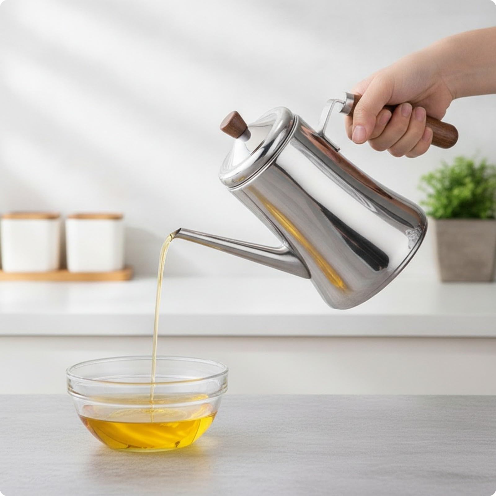 Contenitore per Olio in Acciaio Inox, 1200ML
