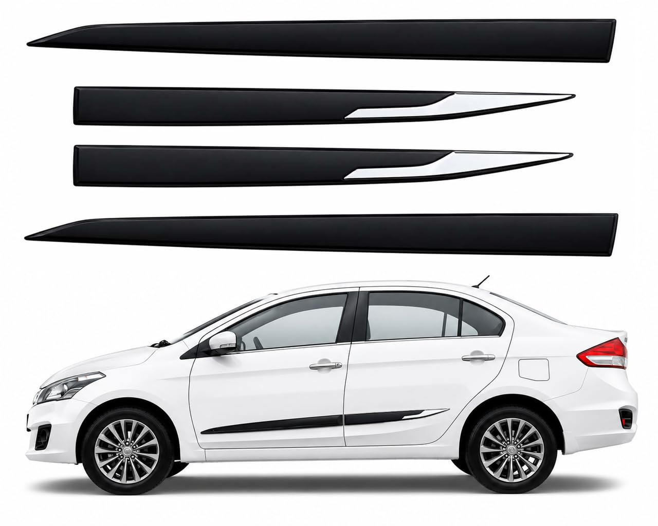 Car Door Side Beading Moulding for Ciaz Model Set of 4 Pieces-image-44