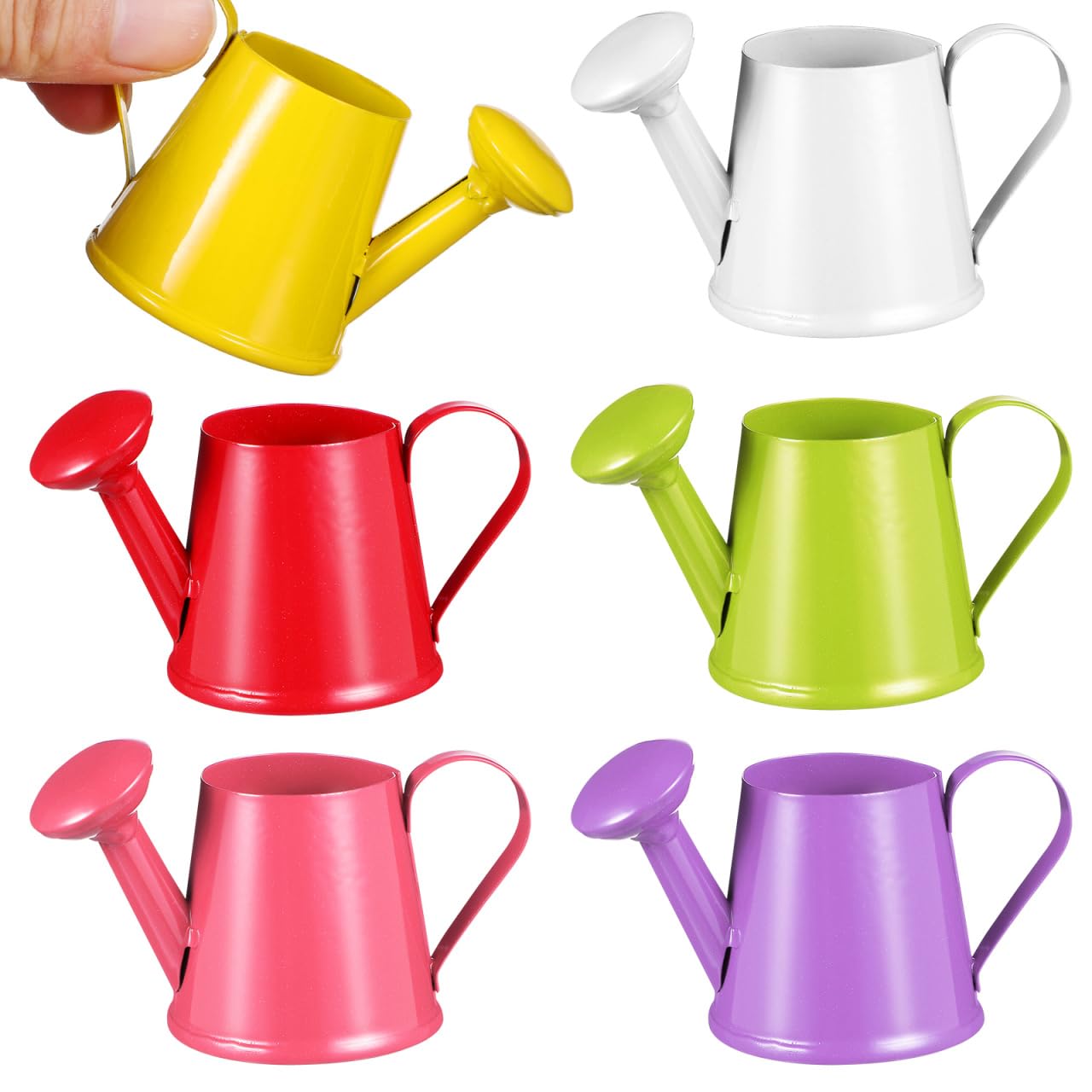 SHINEOFI 6Pcs Mini Watering can Set Miniature Watering can for Kids Gardening Play Garden Watering Bucket Photo Props Desk Miniature Decor Home Craft and Party Display
