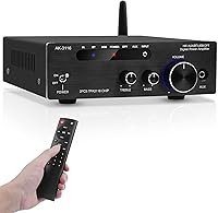Vista 9 de AEXCVG Amplificador de audio estéreo para el hogar BT-298A+ HiFi Bluetooth receptor estéreo 40Wx2 Mini amplificador de cine en casa con entrada MIC