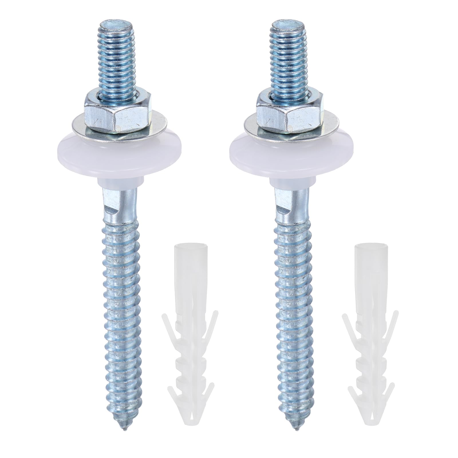 sourcing map Basin Mounting Screws and Bolts Kit, Heavy Duty Bathroom Basin Sink Wall Mounting Hardware Kit Self-Tapping Screws Bolts and Washers for Wall Mounted Basins Sink Installation