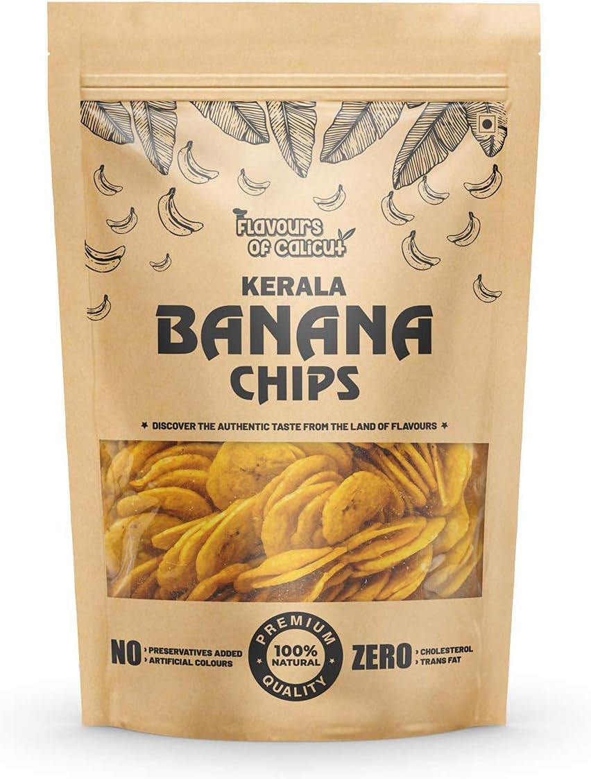 Flavours of Calicut Kerala Banana Salted Chips, 1 Kg (Pack of 2 X 500G)