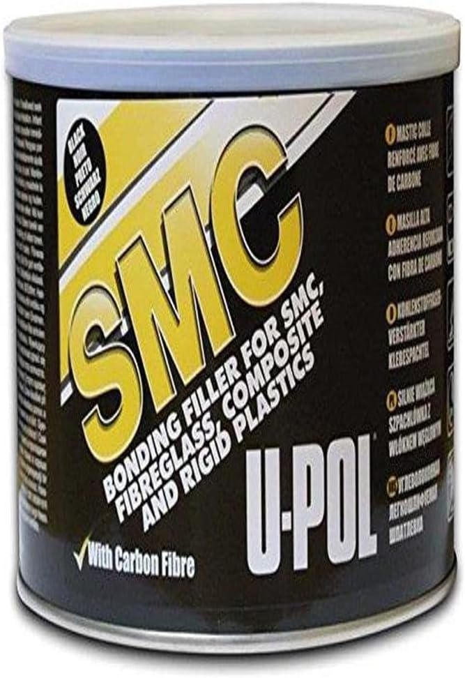UPol Body Filler SMC PLASTIC BUMPER GLASS FIBRE FILLER BLACK 1.1 Litre