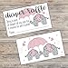 Pink Elephant Diaper Raffle Tickets (50 Count) - Girl Baby Shower Game