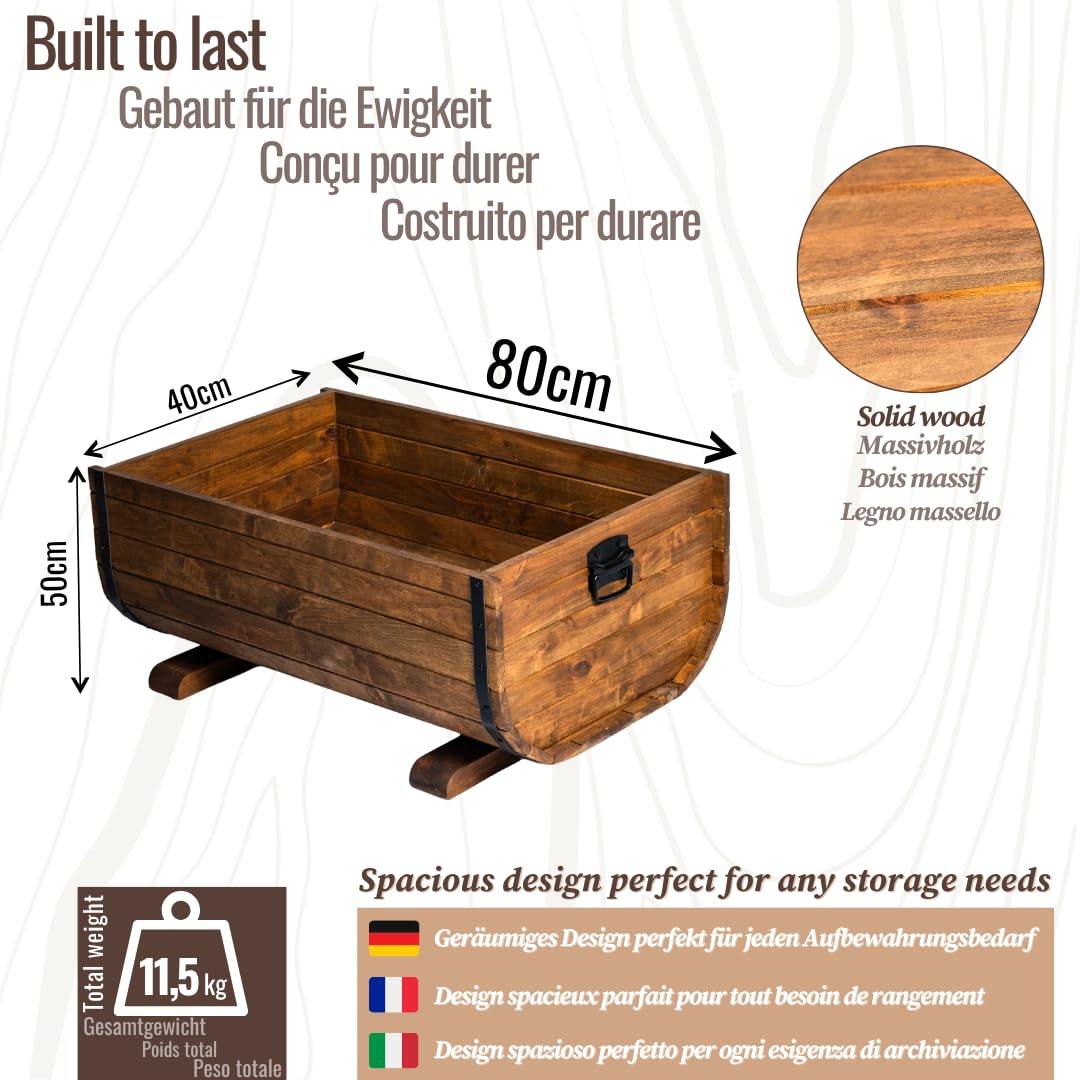 Drewniana Donica 80x50x40 cm kolor wenge