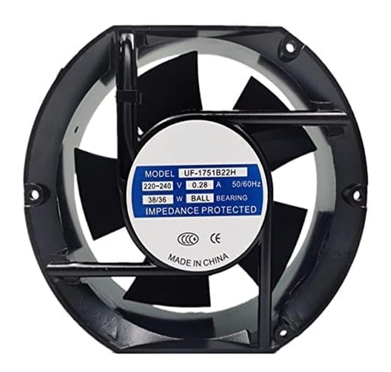 Lzikkgki One Color Uf-1751B22h Ac 220-240 0.28A 172X150x51mm Cooling Fan