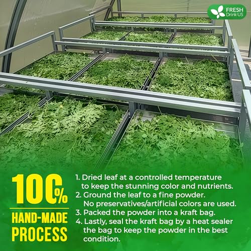 Image of FreshDrinkUS, Premium 20 oz Moringa Powder, 100% Natural & Pure, Herbal Tea, Daily Infusion Botanical, No Sugar, No Caffeine, No Gluten, Vegan. Rich in Antioxidants