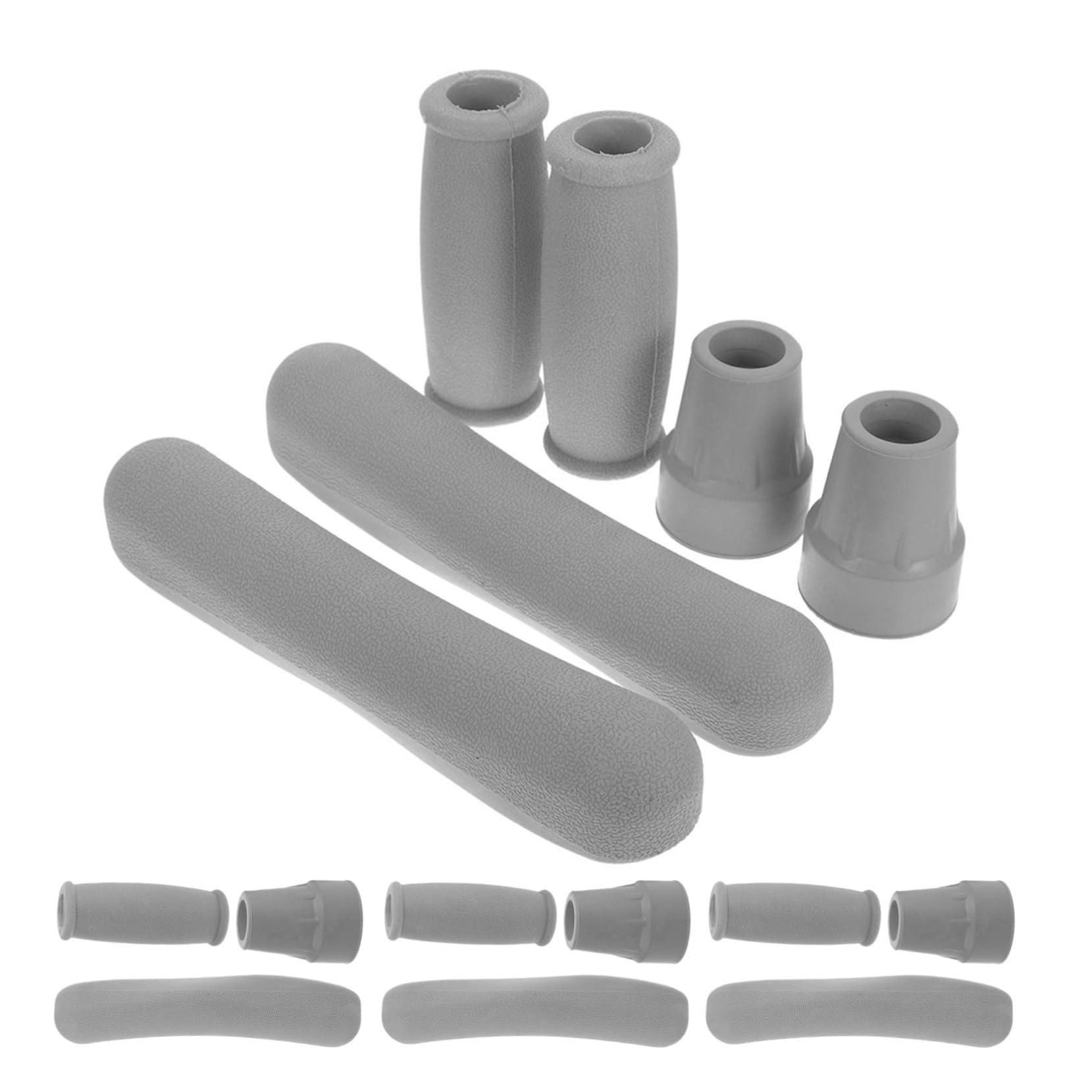 Baluue 4 Juegos De Empuñaduras Para Muletas Puntas De Bastón Para Estabilidad Empuñaduras De Repuesto Para Muletas Puntas De Goma Para Bastones Topes De Goma Para Bastones