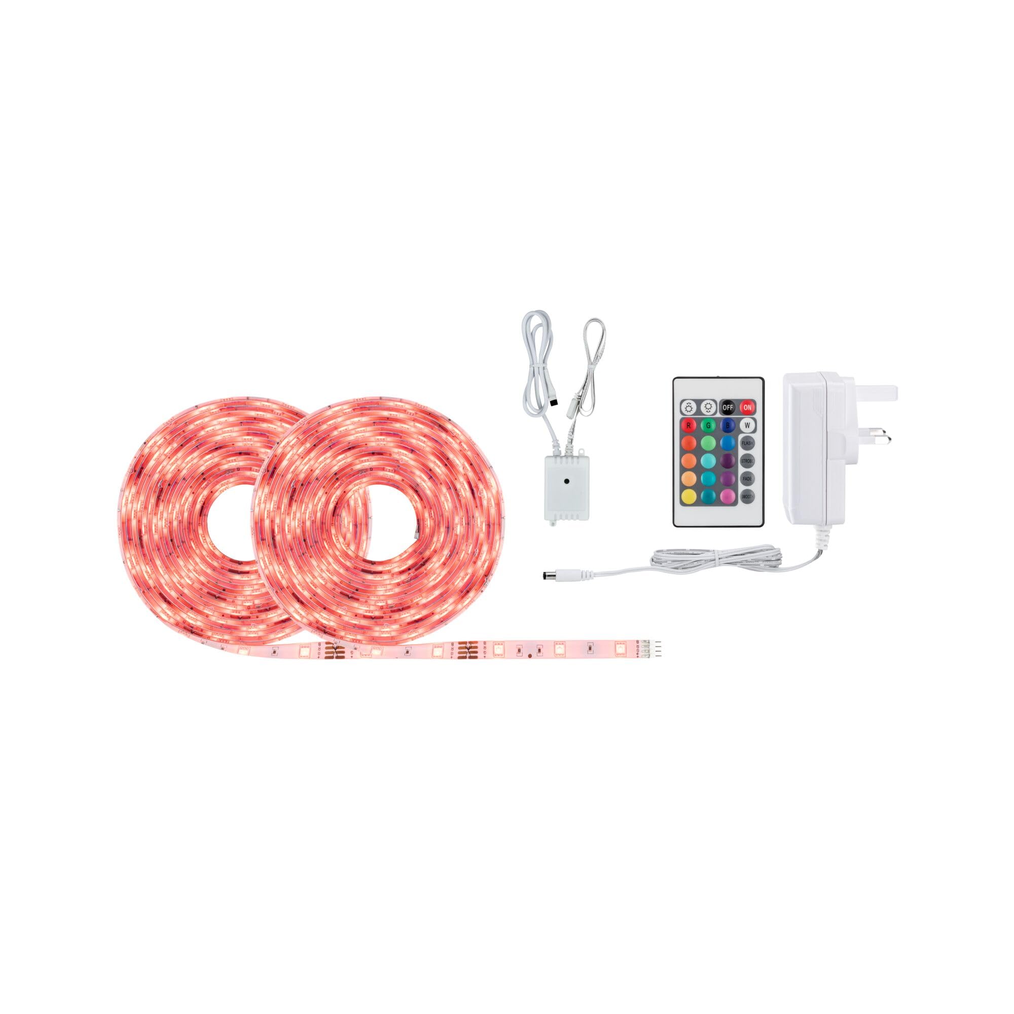 Paulmann 78980 SimpLED Strip Set 10 m LED Strip 28W Light Strip RGB Multicolour Lighting Strip Coated, White - Image 4