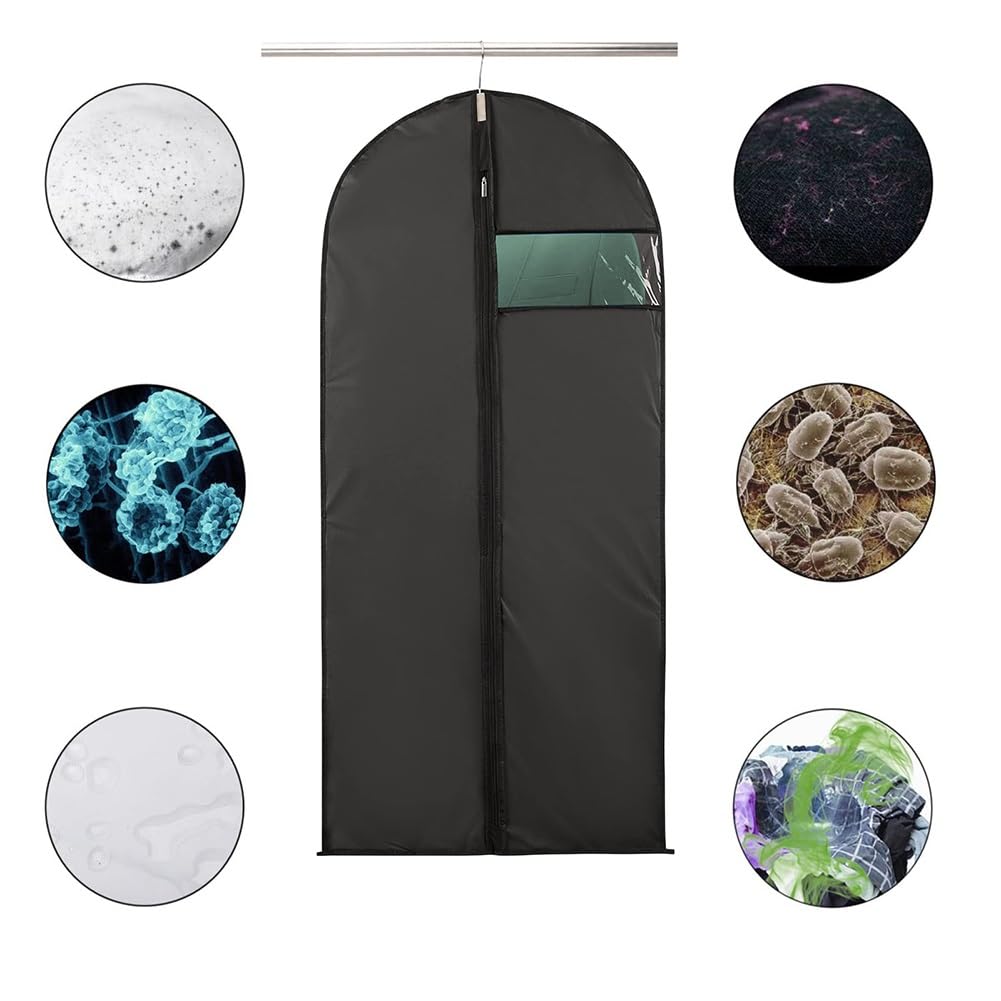 Custodia Porta Abiti, Copriabiti Antipolvere Trasparenti con Cerniera, Custodie Copri Abiti per Smoking, Giacca, Camicie(Bleu,60x140cm)